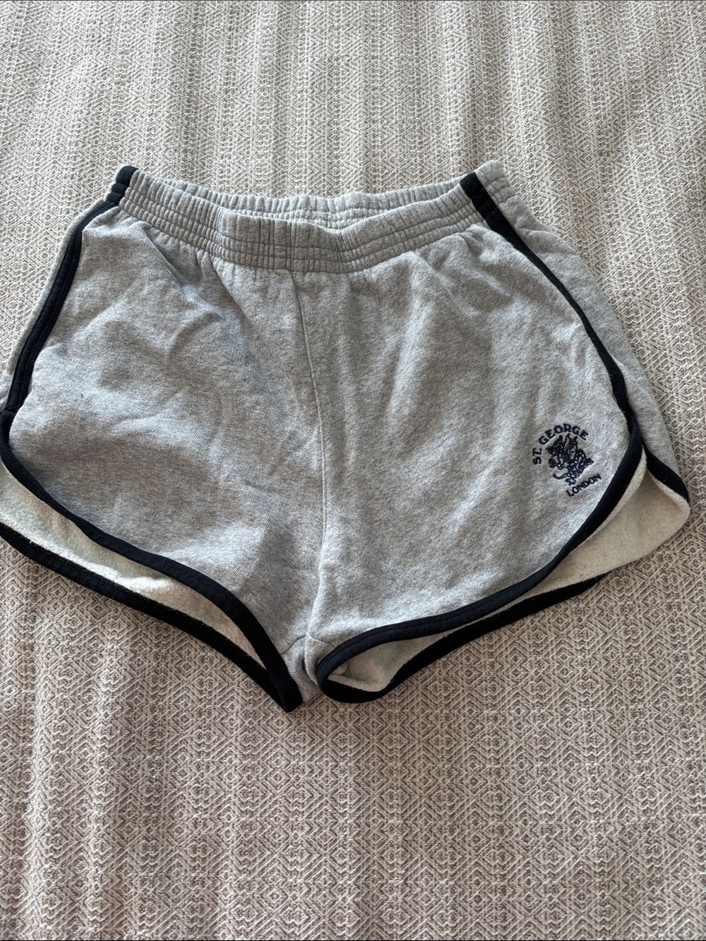 Brandy Melville Light Gray Shorts with Navy Trim